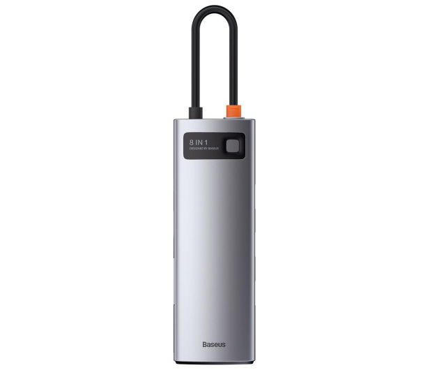 BASEUS Hub 8w1 Metal Gleam USB-C do 3x USB 3.0 + HDMI + USB-C PD + RJ45 + microSD/SD CAHUB-CV0G - 731712 - zdjęcie 4